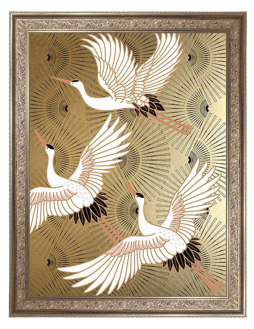 Cuadro decorativo Grulla joya japonesa de Nikki Chu técnica mixta Cuadros Jr