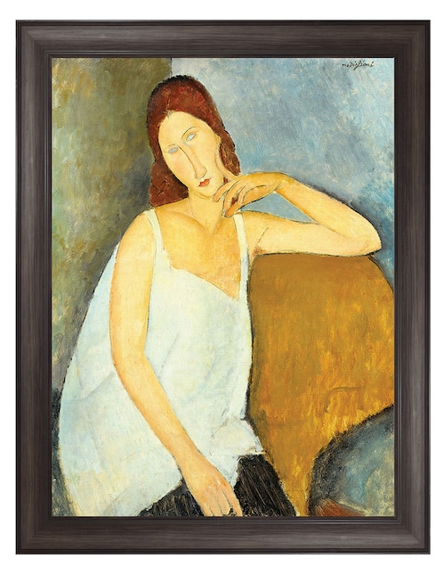 Cuadro decorativo Jeanne Hébuterne (1898-1920) arte mural de Amedeo Modigliani técnica mixta Cuadros Jr