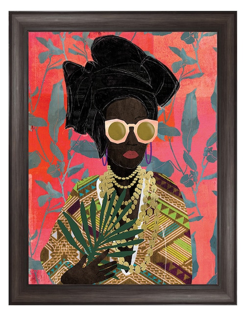 Cuadro decorativo Mujer moderna con turbante de Nikki Chu técnica mixta 1