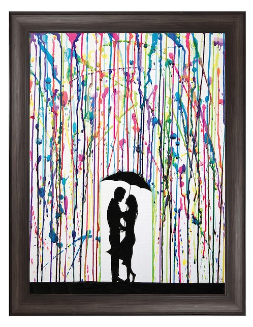 Cuadro decorativo enmarcado- precipicio de marc allante técnica mixta 1