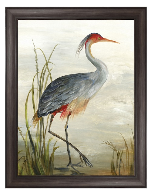 Cuadro decorativo Garza gris de Aimee Wilson técnica mixta 1