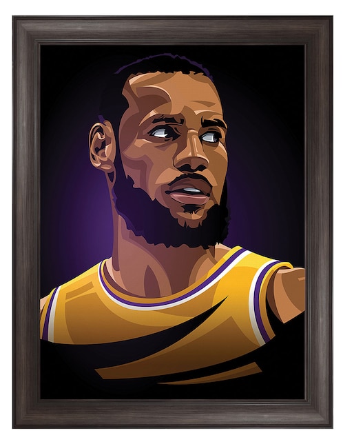 Cuadro decorativo Honor de baloncesto LJ de Nikita Abakumov técnica mixta 1