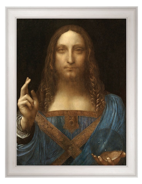 Cuadro decorativo Salvador del mundo de Leonardo Da Vinci técnica mixta 1