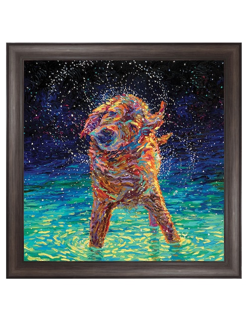 Cuadro decorativo Nado a la luz de la luna de Iris Scott técnica mixta 1