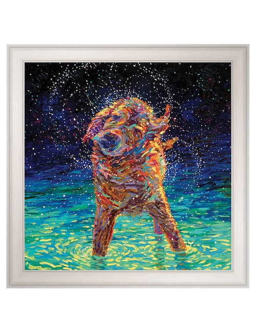 Cuadro decorativo Nado a la luz de la luna de Iris Scott técnica mixta 1