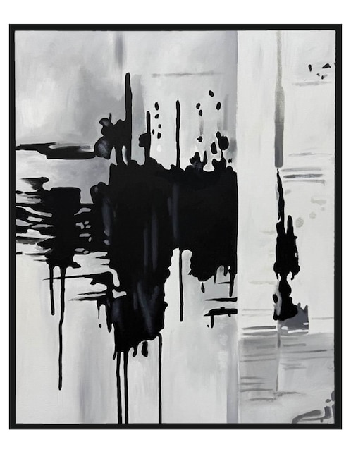 Pintura Blacky III técnica acrílico Jackies Mirrors Minimalista