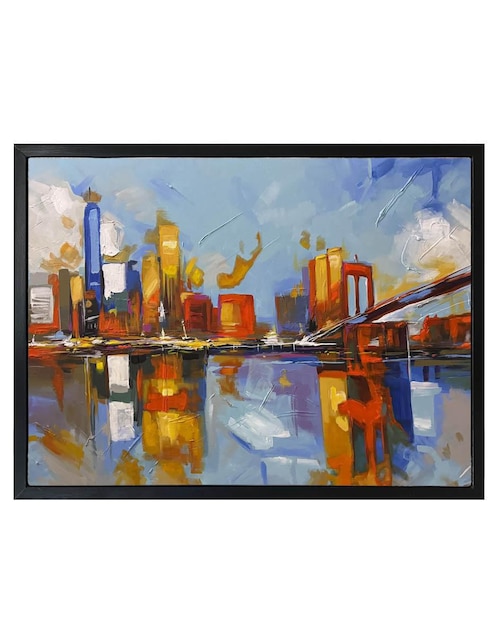 Pintura City II técnica acrílico Jackies Mirrors Ciudades