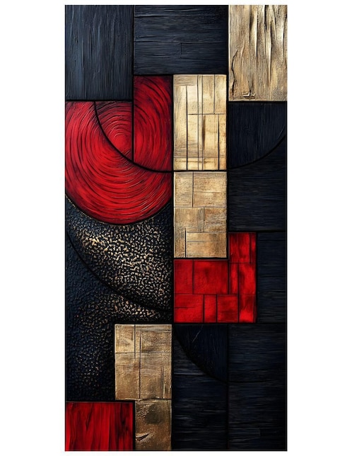 Cuadro decorativo Generica Geométrico Texturas Metálicas
