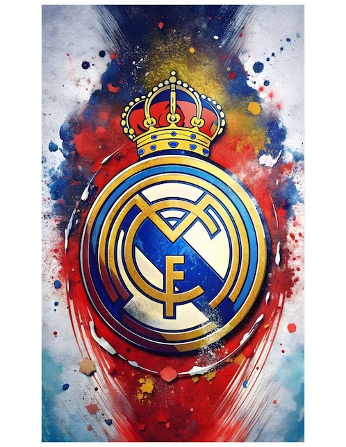 Cuadro decorativo generica fútbol escudo real madrid 90 x 122 cm