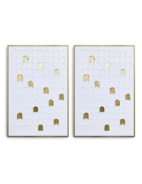 Cuadro decorativo Canvas Art Mx Gota con hoja de oro