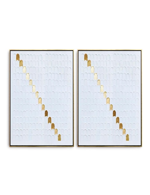 Cuadro decorativo Canvas Art Mx Gota con hoja de oro