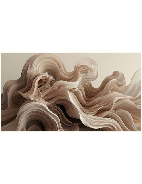 Cuadro decorativo Generica Abstracto Ondas Crema Impresión