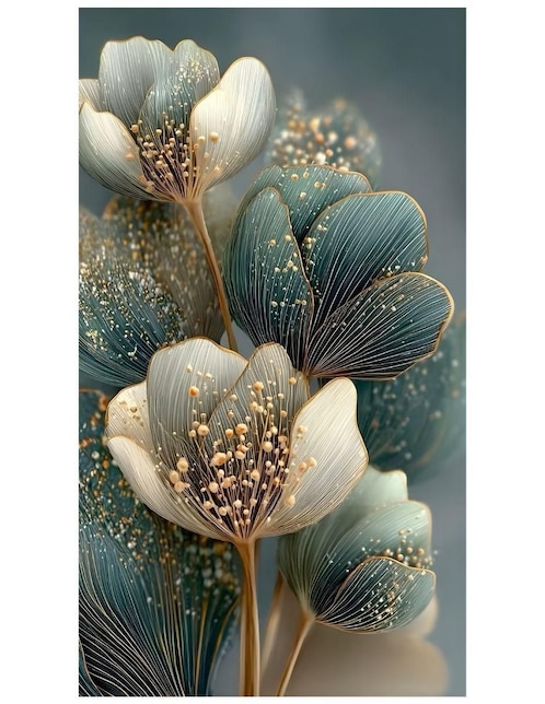 Cuadro decorativo Generica Botánica Jade y Oro Impresión