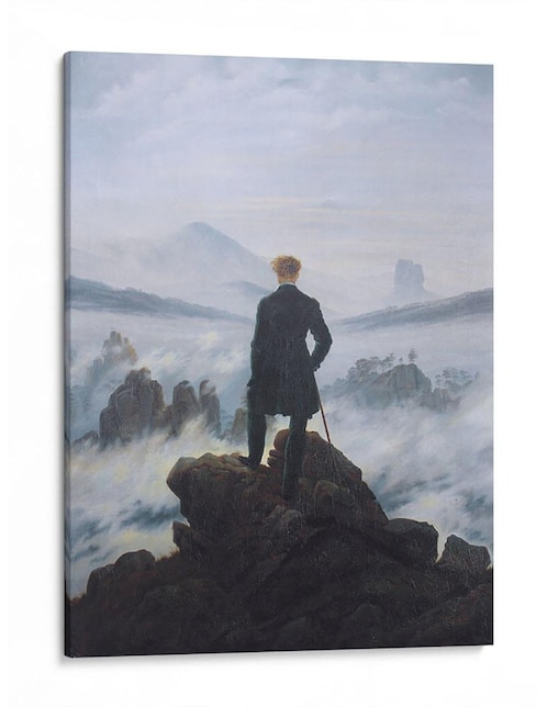 Cuadro Canvas Lab impreso en lienzo El caminante sobre el mar de nubes Caspar David Friedrich