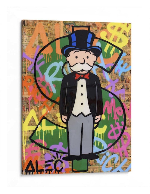 Litografía Canvas Lab Monopoly Dollar Sign técnica Impresión