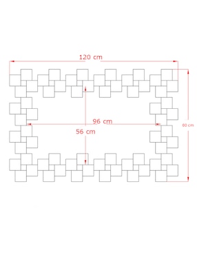Espejo rectangular Mocrystal Frame