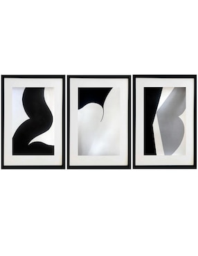 Set De 3 Cuadros Decorativos Enmarcados Pinturas Lune Art Gallery De La Colección Abstractos