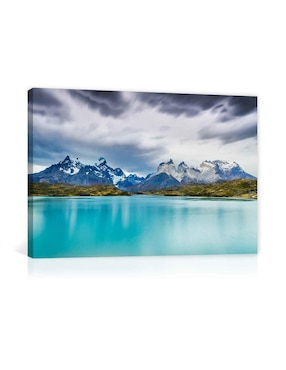 Cuadro decorativo Pixelarte Canvas Naturaleza Playa Torre Paine rectangular