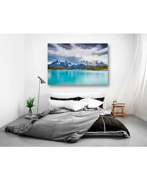 Cuadro decorativo Pixelarte Canvas Naturaleza Playa Torre Paine rectangular