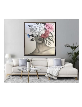 Hermosa pintura enmarcada de Lune Art Gallery elaborada a mano de la colección MilleniArt. Ideal para dar un toque femenino a tus espacios