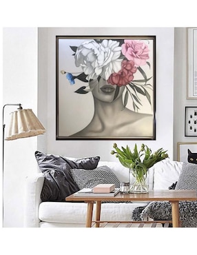 Hermosa pintura enmarcada de Lune Art Gallery elaborada a mano de la colección MilleniArt. Ideal para dar un toque femenino a tus espacios