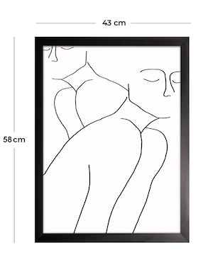 Cuadro decorativo Siluetas en Línea X de Fábrica Galería
