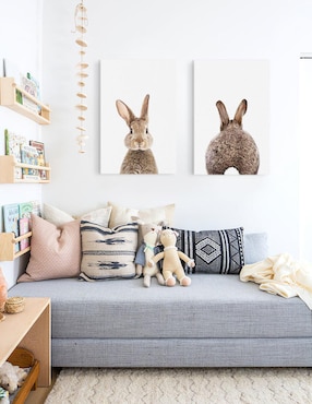 Set litografías Canvas Lab Set Bunny Front-Back técnica Impresión