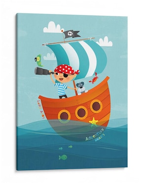 Litografía Canvas Lab Aventura Pirata técnica Impresión