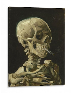 Litografía Canvas Lab Cráneo Fumando técnica Impresión