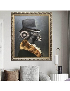 Impresionante pintura de óleo enmarcada de Lune Art Gallery. Colección Surrealismo