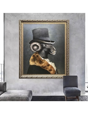 Impresionante pintura de óleo enmarcada de Lune Art Gallery. Colección Surrealismo