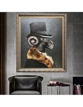 Impresionante pintura de óleo enmarcada de Lune Art Gallery. Colección Surrealismo