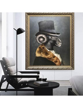 Impresionante pintura de óleo enmarcada de Lune Art Gallery. Colección Surrealismo