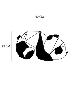 Figura decorativa de panda Homys de madera