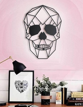 Figura decorativa de calavera Homys de madera
