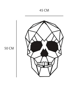 Figura decorativa de calavera Homys de madera