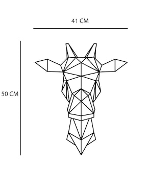 Figura decorativa de jirafa Homys de madera