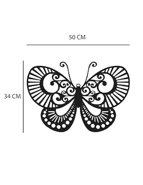 Figura decorativa de mariposa Homys de madera