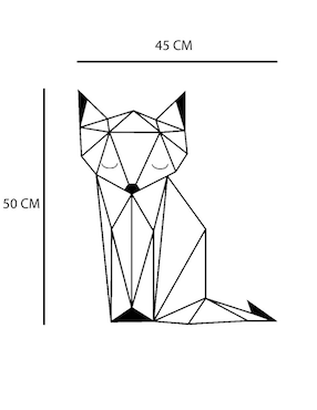 Figura decorativa de gato Homys de madera