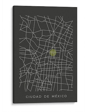 Litografía Canvas Lab CDMX Map técnica Impresión
