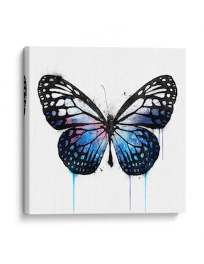 Litografía Canvas Lab Mariposa Azul Técnica Impresión