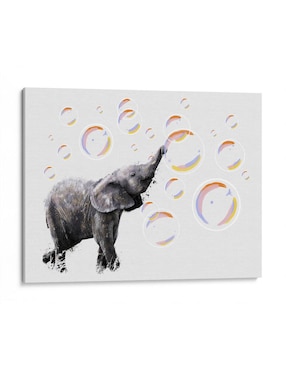 Imagen de producto Litografía Canvas Lab Bebé Elefante y sus Burbujas técnica Impresión