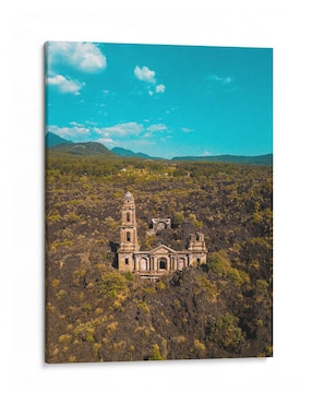 Litografía Canvas Lab Ruinas de Volcán técnica Impresión