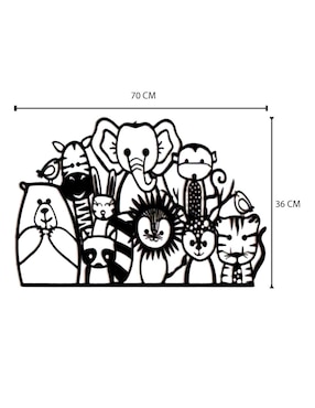 Figura decorativa de animal Homys de madera