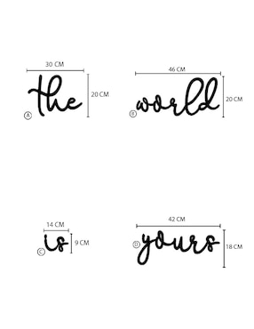 Figura decorativa de letras Homys de madera
