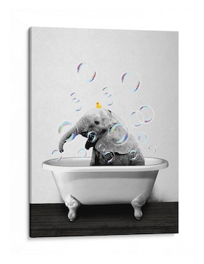 Imagen de producto Litografía Canvas Lab Baby Elephant Bath técnica Impresión