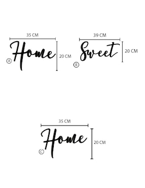 Figura decorativa de letras Homys de madera