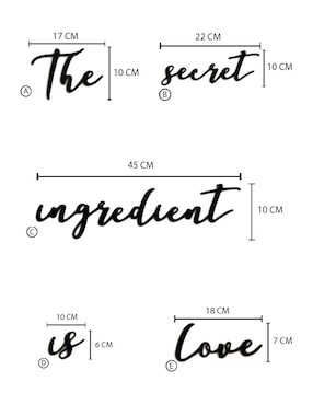 Figura decorativa de letras Homys de madera