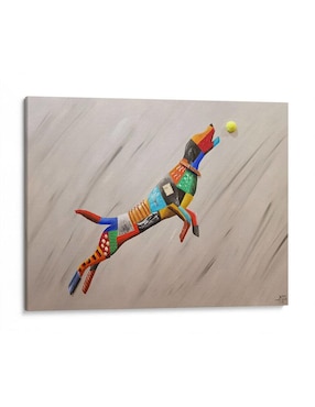 Litografía Canvas Lab Perro Atrapando Pelota