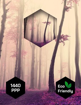 Cuadro decorativo Pixelarte Arbol Neblina